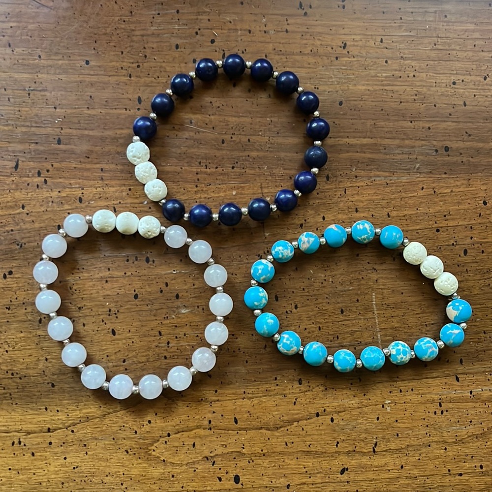 Bead Bracelets with Essential Oil Absorbing beads